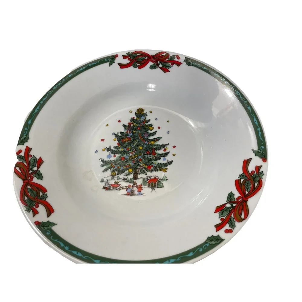 Christmas In The Park Soup Bowls Set Of Three 8 in